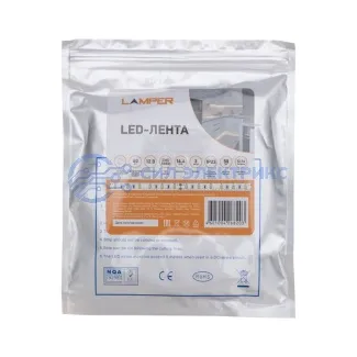 фото LED-лента 3 м 12 В 5050 6500 К IP23 60 LED/м для БП с клеммами LAMPER