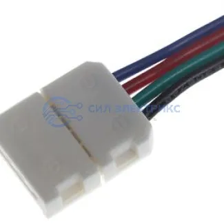 фото Коннектор соединительный (2 разъема) для RGB светодиодных лент шириной 10 мм, длина 15 см LAMPER