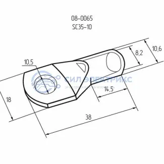 фото Наконечник кольцевой REXANT НК, ø10.5 мм, 35 мм², ТМЛ (DIN) 35-10