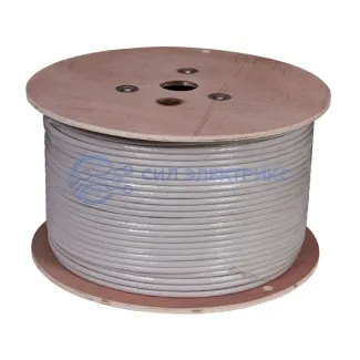 фото Кабель витая пара S/FTP, CAT 7, PVC, 4PR, 23AWG, INDOOR, SOLID, серый, 305 м, REXANT