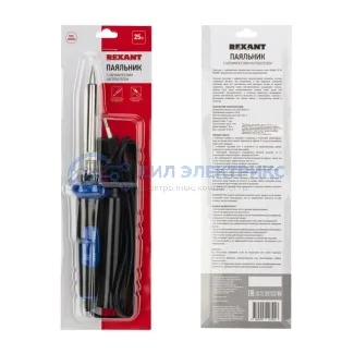 фото Паяльник с керам. нагревателем, серия ПРОФИ, 25Вт, 230В, блистер REXANT