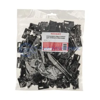 фото Площадка под стяжку для прямого монтажа, черная (100 шт/уп) REXANT