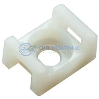 фото Площадка для крепления стяжки REXANT (ПС-2) 22x16 мм, белая, упаковка 10 шт.