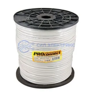 фото Кабель КВК-В-2+2x0,75 мм² (Cu/CCA) (96) белый, 200 м, PROconnect