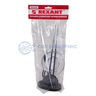 фото ТВ антенна комнатная телескопическая на подставке «Усы», RX-105 REXANT