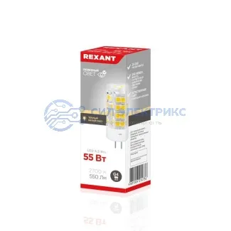 фото Лампа светодиодная капсульного типа JD-CORN G4 230В 5,5Вт 2700K теплый свет (поликарбонат) REXANT