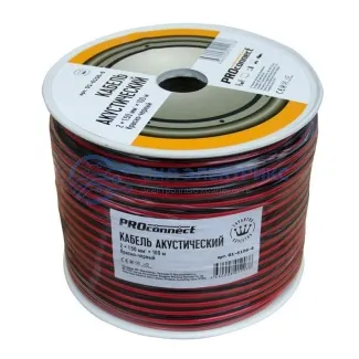 фото Кабель акустический 2х1,50 мм², красно-черный, 100 м, PROconnect
