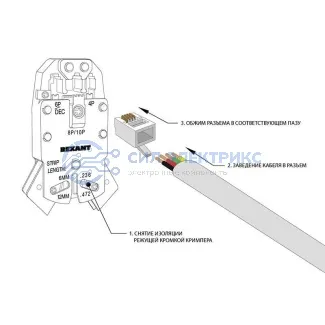 фото Разъем телефонный UTP, RJ-9 (4P4C), CAT 3 REXANT
