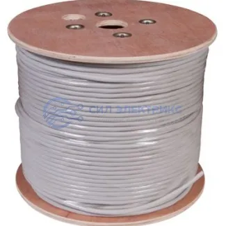фото Кабель витая пара U/UTP, CAT 5е, PVC, 10PR, 24AWG, INDOOR, SOLID, серый, 305м, РФ REXANT