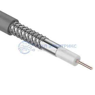 фото Кабель коаксиальный Кабель коаксиальный SAT 703 ZH, Cu/Al/CuSn, 75%, 75 Ом, 100 м, INDOOR, серый, CAVEL