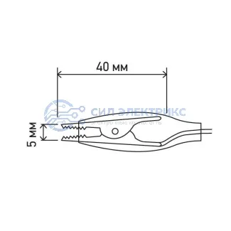фото Зажимы «крокодил» 5 А 40 мм с проводом 10 пар REXANT