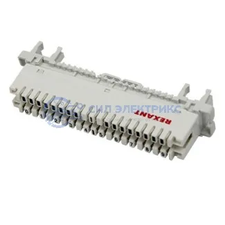 фото Плинт на 10 пар размыкаемый, маркировка 0-9, универсальный (монтаж на рейку+ хомут) REXANT