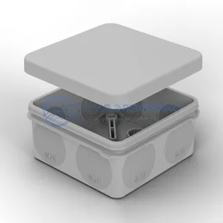 фото Коробка распаячная для прямого монтажа ОУ, HF, 80х80х40мм, IP67 (мембранные вводы) REXANT