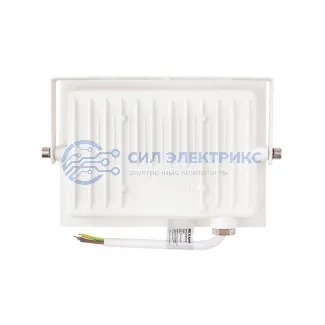 фото Прожектор светодиодный СДО 50Вт 4000Лм 2700K теплый свет, белый корпус