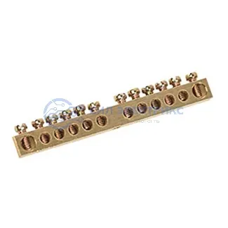 фото Шина PEN «земля-ноль» 6х9 мм 12/1 (12 групп/крепеж по центру) REXANT