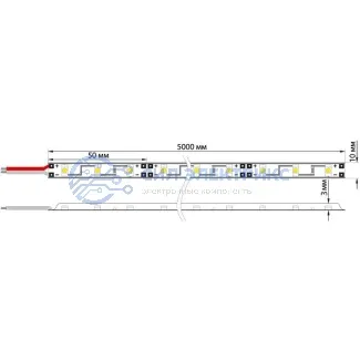 фото LED лента 5м силикон, 10 мм, IP65, SMD 5050, 60 LED/m, 12 V, цвет свечения синий LAMPER