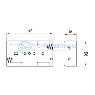 фото Отсек батарейный BH321 2xAA (с проводами) 1 шт.