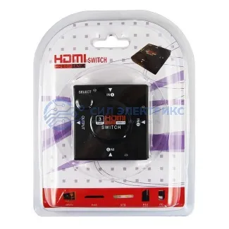 фото Переключатель гнездо HDMI на 3 гнезда HDMI, без питания, пластик REXANT