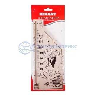 фото Термометр для сауны, основание — дерево 110х265 мм REXANT