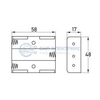 фото Отсек батарейный BH331 3xAA (с проводами) 1 шт.