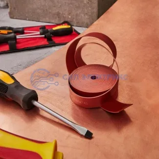 фото Термоусаживаемая лента с клеевым слоем REXANT 25х0,8 мм, красная, ролик 5 м, ТЛ-0,8