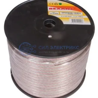 фото Кабель акустический 2х4,00 мм², прозрачный SILICON, 100 м, REXANT