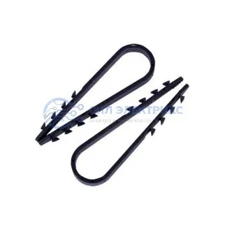 фото Дюбель-хомут нейлоновый 11-18 мм, черный (100 шт/уп) PROconnect