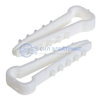 фото Дюбель-хомут 5-10 белый, прямоугольный (10 шт/уп) PROconnect