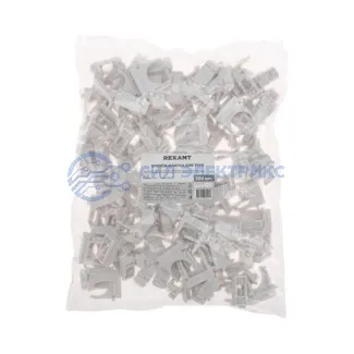 фото Крепёж-клипса для труб ø20 мм, белая (100 шт/уп) REXANT