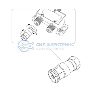 фото Переходник штекер F-гнездо TV PROconnect