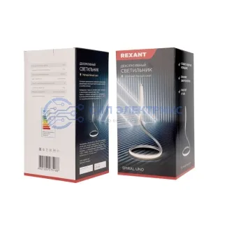 фото Светильник декоративный Spiral Uno, LED, 2Вт, 3000К, 5В, серебряный REXANT
