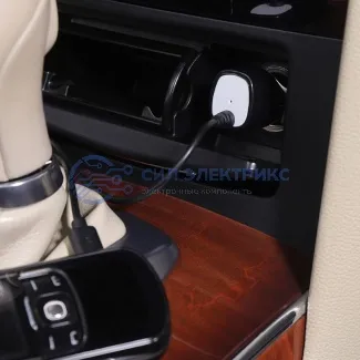 фото Автозарядка в прикуриватель microUSB (АЗУ) (5 V, 1000 mA) шнур прямой 1.2 м черная REXANT