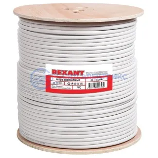 фото Кабель коаксиальный Кабель коаксиальный магистральный RG-11U, 75 Ом, CCS/Al/Al, 83%, 305 м, INDOOR, белый, REXANT