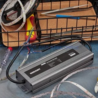 фото Источник питания тонкий AC 175-250V/DC 24V 8,4А 200W с проводами, влагозащищенный (IP67)