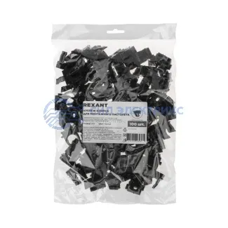 фото Крепеж-клипса для монтажного пистолета Ø16 мм, черная REXANT