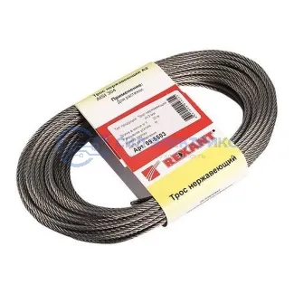 фото Трос нержавеющий d=3 мм, (моток 20 м) REXANT