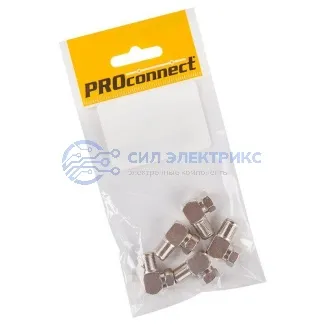 фото Переходник антенный, (штекер F - гнездо F), угловой, (5шт.) (пакет) PROconnect