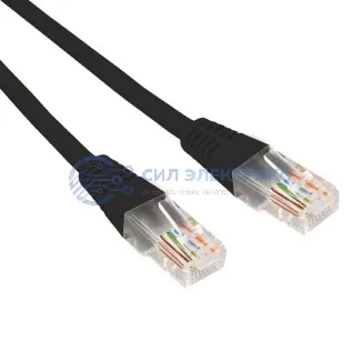 фото Патч-корд U/UTP REXANT категория 6, RJ45-RJ45, неэкранированный, 26AWG, LSZH, черный, 5 м