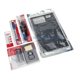 фото Набор К21 для пайки REXANT продвинутый 2 (паяльник, сменное жало, подставка, экстрактор, коврик)