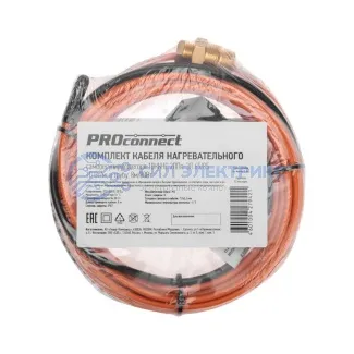 фото Кабель греющий саморегулирующийся 10 ККНС 2ЛПп-ЭЛ 65/85, в трубу, 8м/80Вт PROconnect