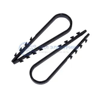 фото Дюбель-хомут нейлоновый 19-25 мм, черный (100 шт/уп) PROconnect