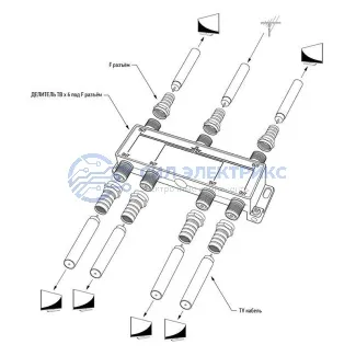 фото Делитель ТВх6 + 7шт. F BOX, 5-1000 МГц Gold REXANT