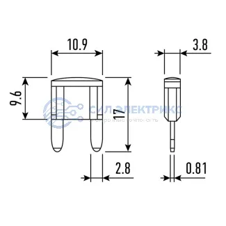 фото Набор автомобильных предохранителей "мини" в блистере REXANT