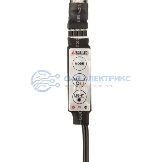 фото LED лента 1м с USB коннектором 5 В и с контроллером, 10 мм, IP65, SMD 5050, 60 LED/m, цвет свечения RGB LAMPER
