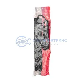 фото Удлинитель PREMIUM 6 гнезд, 3м, 3х1,5мм², с/з, с выключателем, черный REXANT