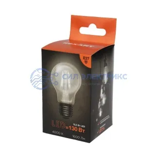 фото Лампа филаментная Груша A60 13,5Вт 1600Лм 4000K E27 прозрачная колба REXANT