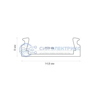 фото Комплект накладного алюминиевого профиля с рассеивателем, 15х6мм, 1м REXANT