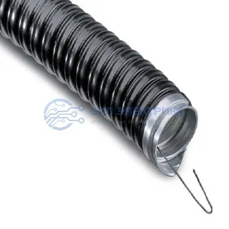 фото Металлорукав в ПВХ изоляции МРПИнг-50, с зондом, черный REXANT