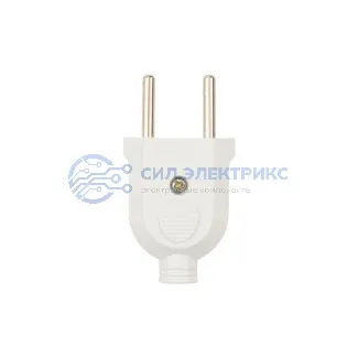фото Вилка прямая б/з белая 10 А PROCONNECT