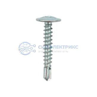 фото Саморез с прессшайбой ПШС сверло 4,2х25, пакет (800 шт/уп) KRANZ